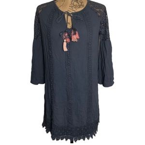 Knox Rose blue pink tases chambray boho dress